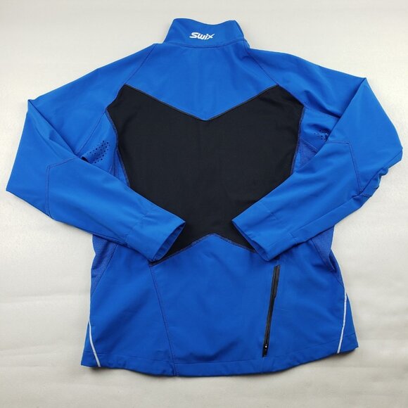 Swix Cross Country Ski Jacket Mens Large Blue Softshell Vented Winter Nordic XC - Picture 8 of 15